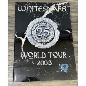 WHITESNAKE 2003 World Tour, Ticket Stub & Guitar Pick Tour Concert Program Book